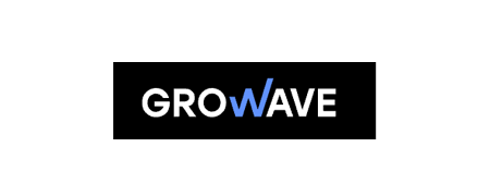 Logo of GroWave on a black background featuring the name GroWave with distinct font styling.